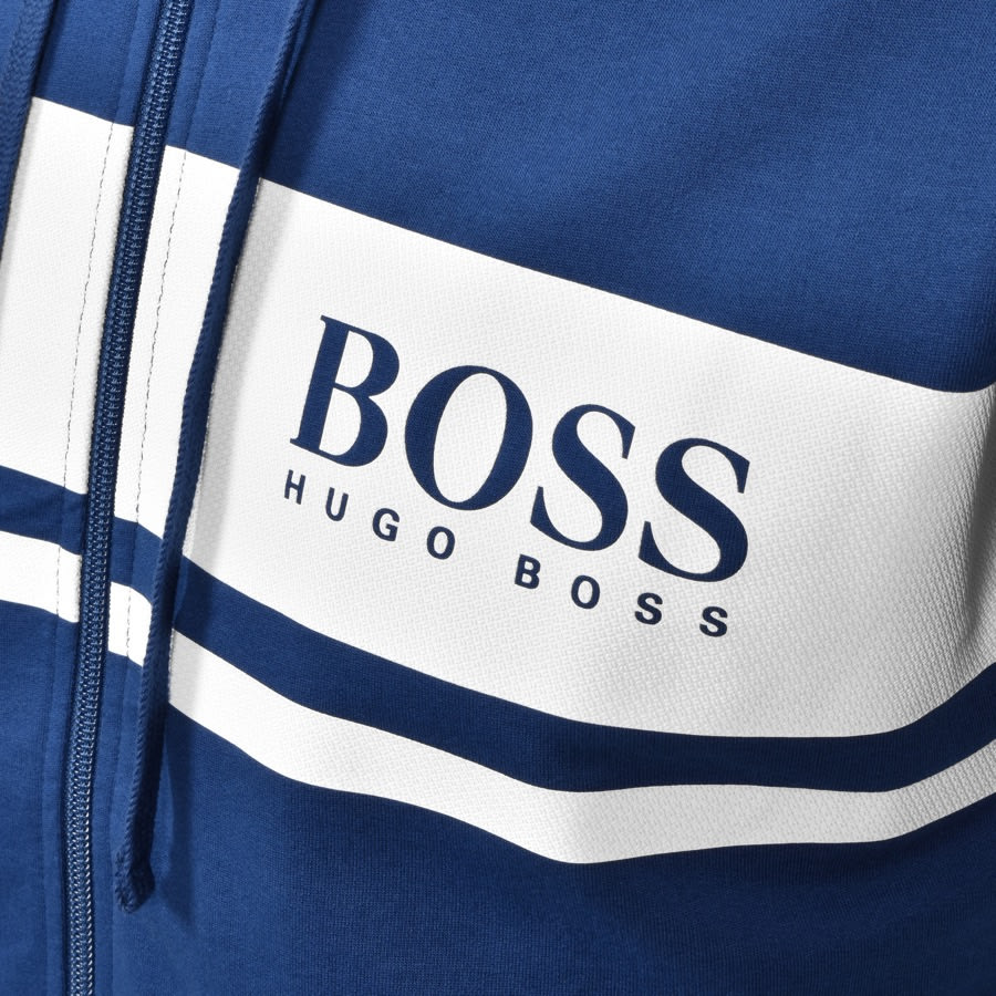 Alternative Image for ProductBOSS Bodywear Authentic Lounge Logo Hoodie Blue3